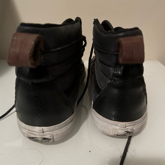 VANS SK8-HI 46 PEBBLE LEATHER BLACK Unisex Men’s 7.0 Women’s 8.5 - Picture 5 of 7